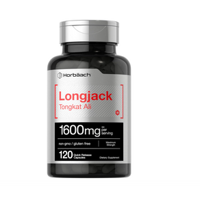 롱잭 통캇 알리 1600mg 120캡슐 Longifolia 뿌리 추출물 분말 테스토스테론 공식 NonGMO 글루텐 프리 호르바흐