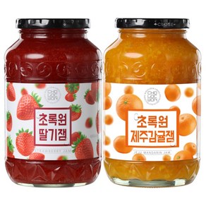 초록원 딸기잼1kg + 제주감귤잼1kg, 1kg, 2개