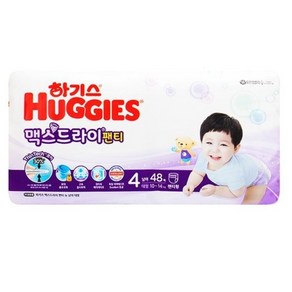 하기스 NEW 맥스드라이 팬티형 기저귀 남아용 대형 4단계(10~14kg), 4단계, 80매