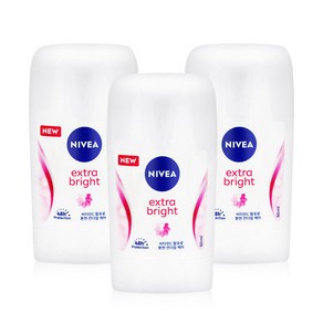 니베아 데오드란트 스틱 엑스트라 브라이트, 50ml, 3개