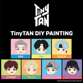 아이러브페인팅 TinyTAN DIY PAINTING 25 x 25 cm, 02. MAGIC DOOR 페인팅-Jin, 1개