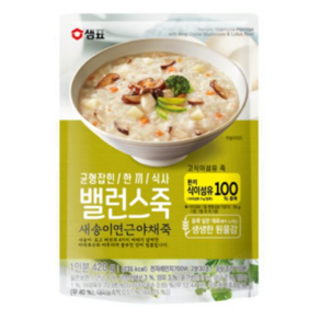 샘표 밸런스죽 새송이 연근 야채죽, 420g, 5개