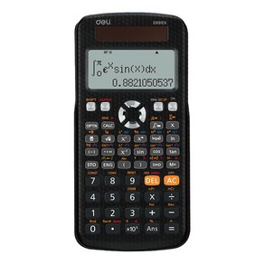 델리 공학용 계산기 D991EX 고화질대화면 태양광전지 분수표시 solve 복소수 미분 적분, 1개, 단품