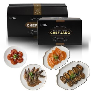 셰프장 2종 명절 선물세트 400g 짜지않은 새우장 연어장 전복장, 새우+양념새우, 1개