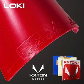 Loki RXTON 1 3 5 탁구 고무 Semi-tacky Intenal Ennegy ITTF 승인을받은 고밀도 탁구 고무, RXTON 3 레드, 1개