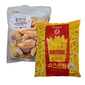 피코크 통안심 치킨텐더500g+노브랜드 감자튀김 슈스트링700g, 1개, 700g