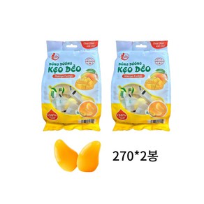 원조 베트남 케오데오 까먹는젤리 진짜망고젤리 KEO DEO 베트남 망고 퍼지 젤리, 2개, 270g