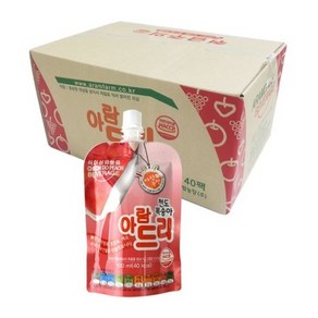 아람농장 아람드리 천도복숭아 주스, 100ml, 40개