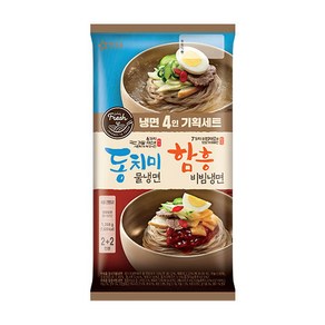 냉장 아워홈 냉면 4인 기획세트(동치미2+함흥2) 1 268g, 1개