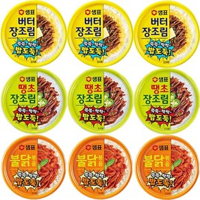 샘표 버터장조림 + 땡초장조림 + 불닭볶음 각 3캔입 (, 1, 유레카 1, 1