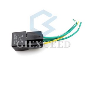 검정 12V-48V 40A 4pin 1NO 자동차 릴레이 자동차 자동 릴레이 및 와이어와 소켓, 1개