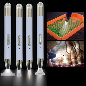 보석십자수펜 led 보석 십자수 도구 주사기 가게 usb 충전식 조명 5d 다이아몬드 페인팅 포인트 드릴 펜 세트 diy 야광 자수 다이아몬드 드로잉 드릴 펜