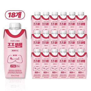 단백질음료 프쌤 롱레인지 딸기맛, 250ml, 18개