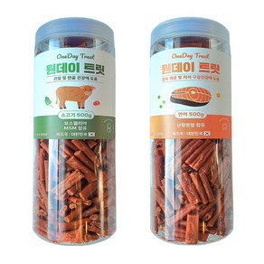 원데이트릿 강아지간식 져키 영양제 대용량 노즈워크 영양간식 원데이원테블렛, 1000g, 1개, 황태 + 소고기