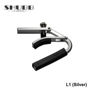 Shubb L1 스틸 스트링 기타용 기타 카포, L1 (Silve), 1개