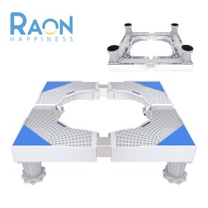 Raon 세탁기 받침대, 1개, 싱글 강화 프레임 화이트 RJS-02