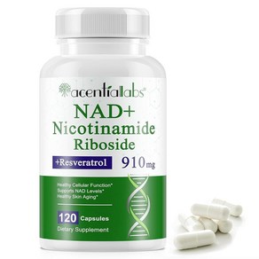 NAD+ Supplements fo Women Men - NAD Nicotinamide Riboside Resveatol 910mg Healthy Cellula Func, 1개, 120정