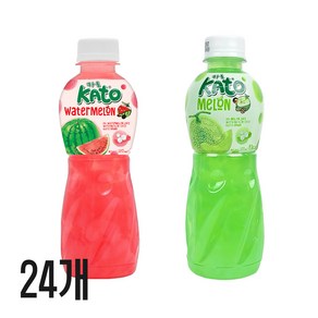 카토 코코넛 알갱이 음료 수박+메론, 24개, 320ml