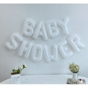 베이비샤워 풍선 화이트 BABY SHOWER