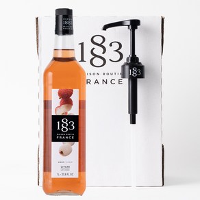 [트렌드커피] 1883 리치 시럽 + 1883 정품 로고 펌프, 1세트, 1L