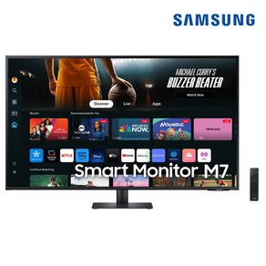 삼성전자 스마트모니터 M7 S43DM700 107cm(43형) 4K UHD 스마트TV 모니터, 107cm