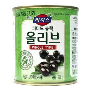 푸드올마켓_ 리치스 블랙올리브 홀 200g /미니캔