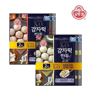 오뚜기 [오뚜기] X.O.감자떡만두 고기 (320gx2) x 1개+감자떡만두 김치 1개, 1개, 320g