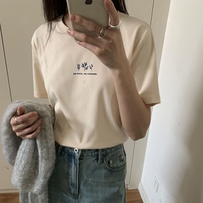 노레인 프린팅 반팔티 (5color) 데일리 여성 빅사이즈