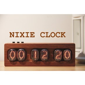 진공관시계 빈티지 닉시관 원목 감성 탁상시계 레트로, NIXIE CLOCK