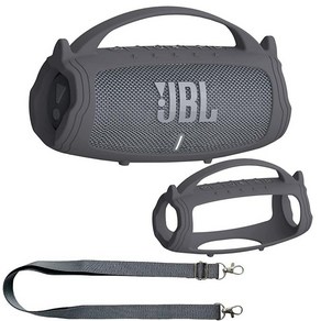 JBL Chage 5 휴대용 블루투스 스피커용 실리콘 커버 케이스 스피커 액세서리용 보호 스킨 카모플라주, 그레이 케이스, 1개