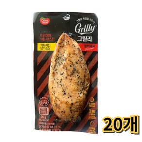 동원 그릴리 직화치킨 닭가슴살 블랙페퍼/냉장-일반박스 발송, 20개, 105g