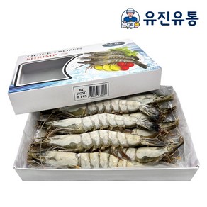 유진유통 블랙타이거 새우 500g 킹타이거 8미 10미 12미 소금구이 버터구이 캠핑요리, 1박스, 10미 500g