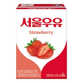 서울우유 멸균딸기우유, 200ml, 24개