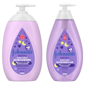 존슨즈베이비 키즈 베드 타임 바디 로션 500ml + 바스 바디 클렌저 750ml, 1세트