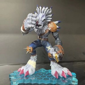 디지몬 조립 피규어 레진 디지털 몬스터 Digimon Adventue Wee Gauumon 금속 Geymon PVC 애니메이션 액션 모델 인형 수집 장난감 입상 장식 선물, [01] A, 1개