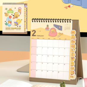 플로든 카카오프렌즈 인덱스 춘식이 탁상달력 2025년 캘린더 한국 미니 책상 달력 CALENDAR