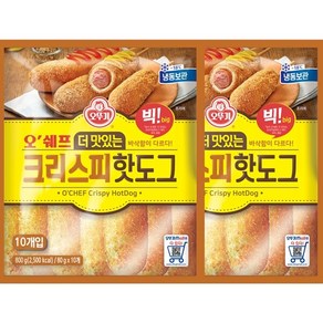 기타 [오뚜기] 오쉐프 더 맛있는 크리스피 핫도그 800g x 2 (낱개20개), 단일상품_기타_상세페이지참조, 2개