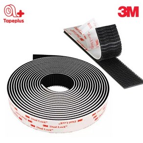 3M SJ3551 듀얼락 400방 탈부착 검정벨크로 25mmX5CM, 1개