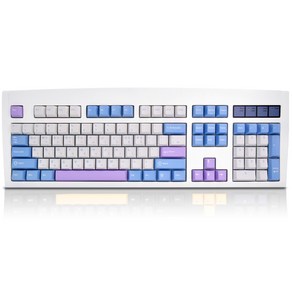 QSENN DT35 104 PBT 풀윤활 가스켓 유무선 기계식 키보드 (블루퍼플)