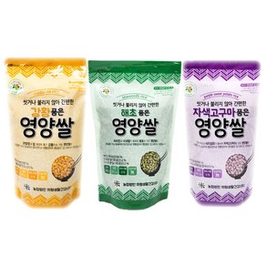 기능성 컬러쌀 영양쌀 300g (강황/해초/자색고구마 쌀) 파우치, 자색고구마쌀, 1개