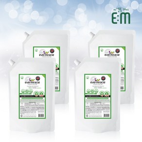 EM 고농축 주방세제 리필4개 / 이엠 1종 친환경 식기 설거지, 4개, 730ml