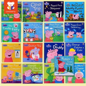 20 Books/set Peppa Pig 영어 아가야 이야기 색칠하기 독서 책 학습 인지 북 세트 키즈용 아이들 선물 조기 교육, 20books