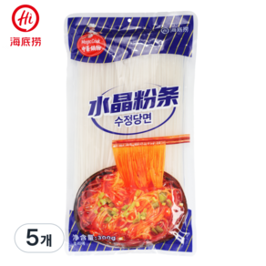 하이디라오 수정당면 훠궈 마라탕재료 (가는면) 국봉, 300g, 5개