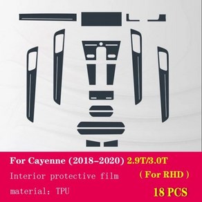 액정 보호 필름 포르쉐 카이엔 센터 콘솔 투명 TPU 긁힘 방지 수리 악세서리 2018-2020