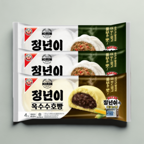 정년이 기린 호빵 야채 (4입)x2개+옥수수 (4입)x1개, 3개, 372g