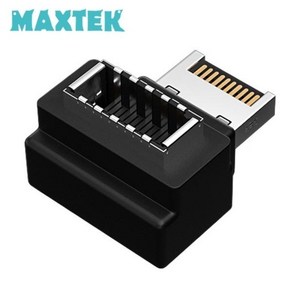 MAXTEK USB-E 90도 꺽임 연장 젠더(M/F)/MT249/E타입/충전/10Gbps 전송속도/주석도금/Type-E, 1개