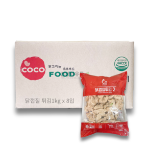 코코푸드 코코스 닭껍질튀김 1kg x 8개 1박스