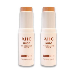 AHC 누드 컨실링 스틱 내추럴 커버 크림 SPF50+ PA++++, 톤업베이지, 10g, 2개