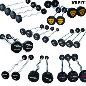 고정식 바벨 고정바벨 중량원판 직선바 컬바 10kg 15kg 20kg 25kg 30kg, 02 베스코 TPU 고정바벨, 1개, 블랙일자