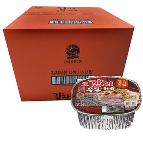 한일식품 본고장 김치우동나베220g(16입)1박스, 220g, 16개